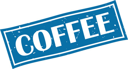 Coffee square grunge label stamp