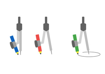  コンパスのイラスト　セット