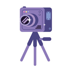 camera on a tripod equipment