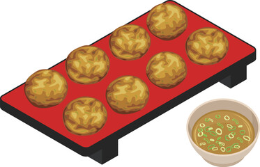 明石焼きのイラスト