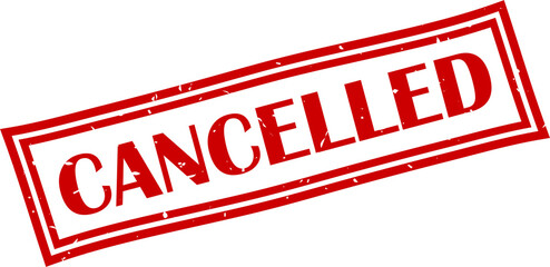 Cancelled square grunge stamp