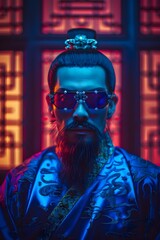 A futuristic and enigmatic character portrait with aesthetics and an other worldly presence