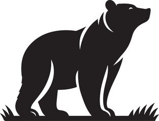 bear icon silhouette vector illustration 