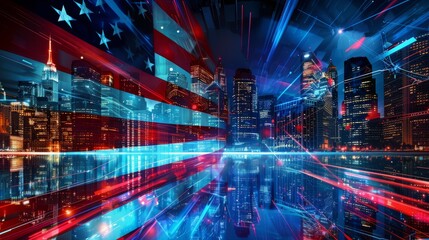 Patriotic Homes: USA Flags Waving Proudly