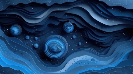 Cosmic Parallax in Layered Papercut Art