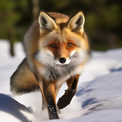 Obraz premium 여우, Fox, 꼬리, Tail, 포식자, Predator, 육식동물, Carnivore, 숲, Forest, 늑대, Wolf, 동굴, Den, 굴뚝, Chimney, 발톱, Claws, 사냥, Hunting, 먹이, Prey, 속임수, Cunning, 털, Fur, 숲속, Woods, 무리, Pack, 야생, Wild, 자연, Nature, 땅굴, Bur