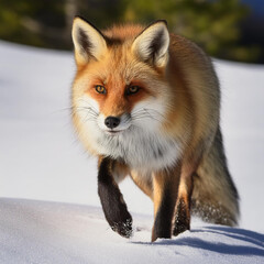 Fototapeta premium 여우, Fox, 꼬리, Tail, 포식자, Predator, 육식동물, Carnivore, 숲, Forest, 늑대, Wolf, 동굴, Den, 굴뚝, Chimney, 발톱, Claws, 사냥, Hunting, 먹이, Prey, 속임수, Cunning, 털, Fur, 숲속, Woods, 무리, Pack, 야생, Wild, 자연, Nature, 땅굴, Bur