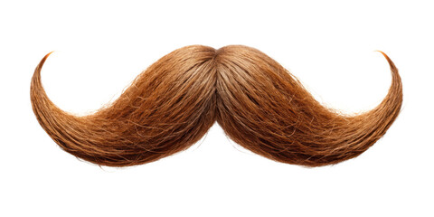 brown moustache isolated on transparent background