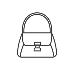 woman bag line icon vector element design template