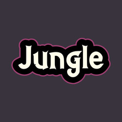 jungle text fashion tshirt sticker vector illustration template design