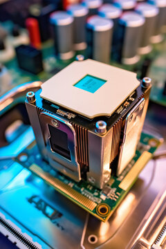 A solitary white chip, poised for action, hints at a new era of computing. Flow Computing's PPU technology promises to revolutionize CPU performance with a 100x speed boost.