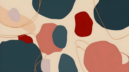 Customizable Pastel Abstract Shapes Vector Art