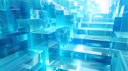 Abstract geometric digital artwork