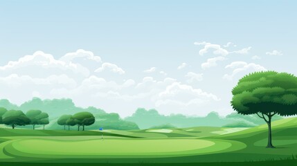 Joyful golfer celebrating a successful putt with the ball in the hole on a vibrant green golf course.