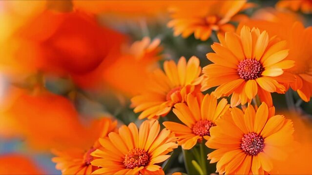 Background of calendula flowers. Concept Floral photography, Nature photography, Botanical images, Calendula flower aesthetics, Garden blooms