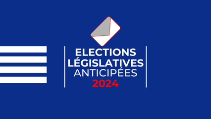 Elections législatives anticipées 2024. symbolizing active participation in EU elections. European vote vector illustration