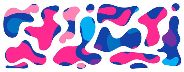Freeform blob shapes. Abstracts amoeba shapes, freeform organic elements.