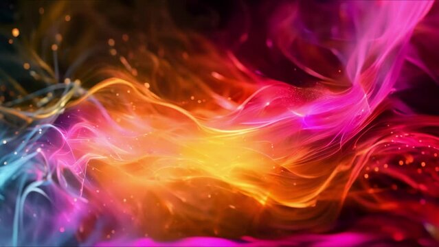 Colorful Quarks Interacting Strongly: A Close-Up View. Concept Particle Physics, Quantum Mechanics, Strong Force, Subatomic Particles, Color Charge