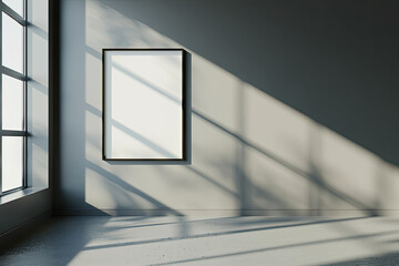 Modern Room with Blank Frame for Versatile Design Display