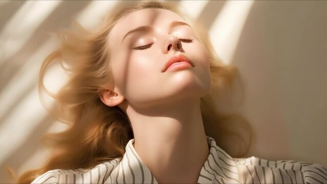 A young woman experiencing dizziness or lightheadedness possibly vertigo. Concept Vertigo symptoms, Dizziness causes, Lightheadedness remedies, Young woman health, Seeking medical advice