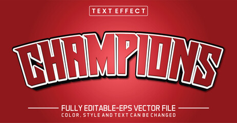 Champions font Text effect editable