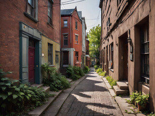 Naklejka premium Explore and photograph the hidden corners of your city or neighborhood.