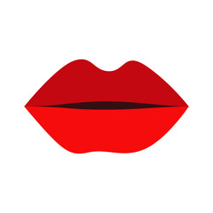 Beautiful lip illustration on white background