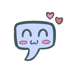 Cute emoticons illustration on white background