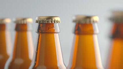 Close-up of Beers on White Minimalist Background, Conveying the Concept of Commercial Photography, advertising, Sports, Football Game, 