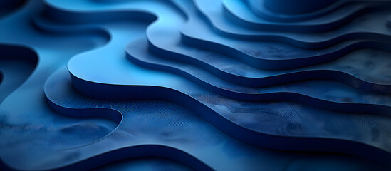 Fototapeta premium Elegant Blue Wavy Background 