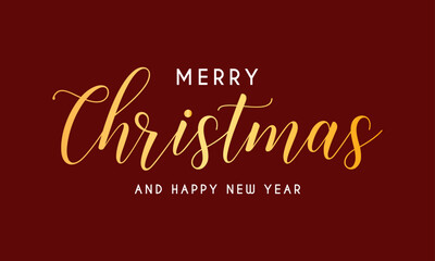 Merry christmas red lettering background