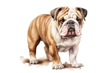 Obraz premium Illustration of bulldog animal canine mammal.