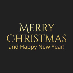 Merry christmas black lettering background