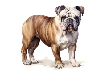 Fototapeta premium Illustration of bulldog animal canine mammal.