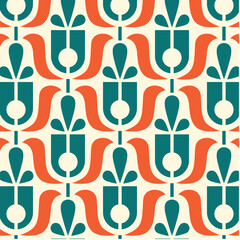 retro flower design in fabric, wallpaper and textures