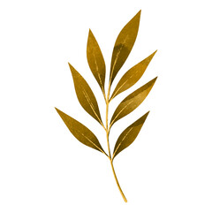 Watercolor realistic Monochromatic tropical leaves design