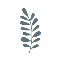 Fototapeta premium Hand drawn tropical leaves on white background