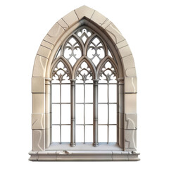 Fototapeta premium church window clipart, church item, , arched, isolated on white background