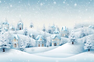 Fototapeta premium Christmas winter landscape christmas.