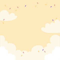 Cloud Stars Background Cute Simple Design