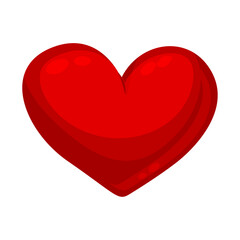 Hand drawn heart illustration on white background