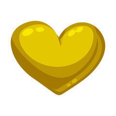 Hand drawn heart illustration on white background