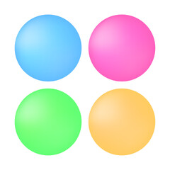 Realistic Spheres icon illustration on white background