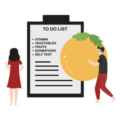 To do list check flat design illustration isolated in white background