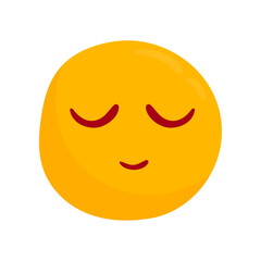 Hand drawn emoji illustration on white background