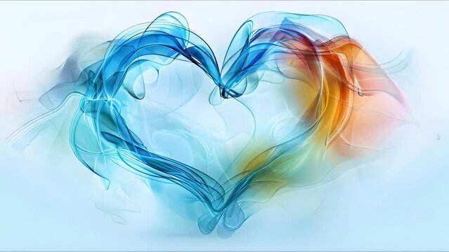 Futuristic YK Concept: Modern Holographic Heart Icon in Rainbow Colors. Concept Future Technology, holographic, Heart Symbol, Rainbow Colors, Concept Design