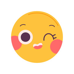 Fototapeta premium Hand drawn emoji illustration on white background