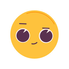 Hand drawn emoji illustration on white background