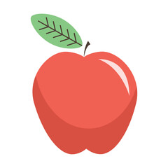 Apple fresh fruit healthy on white background