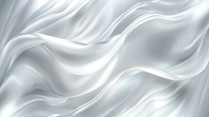 Abstract white background with smooth lines and gradients, soft light and shadow effects, elegant silver color scheme
